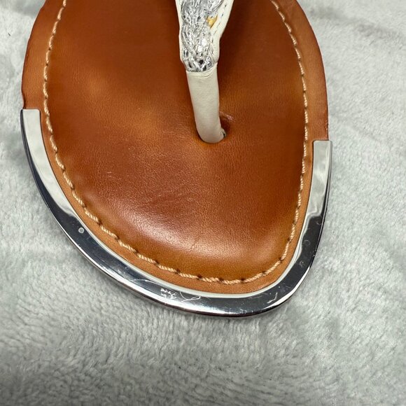 Gianni Bini Sandals Ankle Strap Women's Size 7 Silver & Brown - Picture 4 of 7